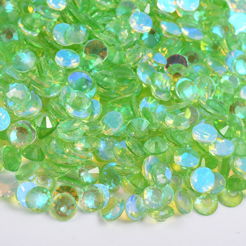 Wholesale SS12 SS16 SS20 SS30 Light Sapphire Transparent AB Crystal Stones Flat Back Aurora Glass Rhinestones For Nails