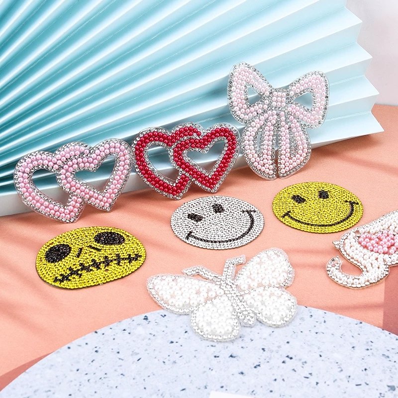 Sew On Stickers Applique 3D Star Acrylic Rhinestone For T-shirt Appliques Clothes Patches