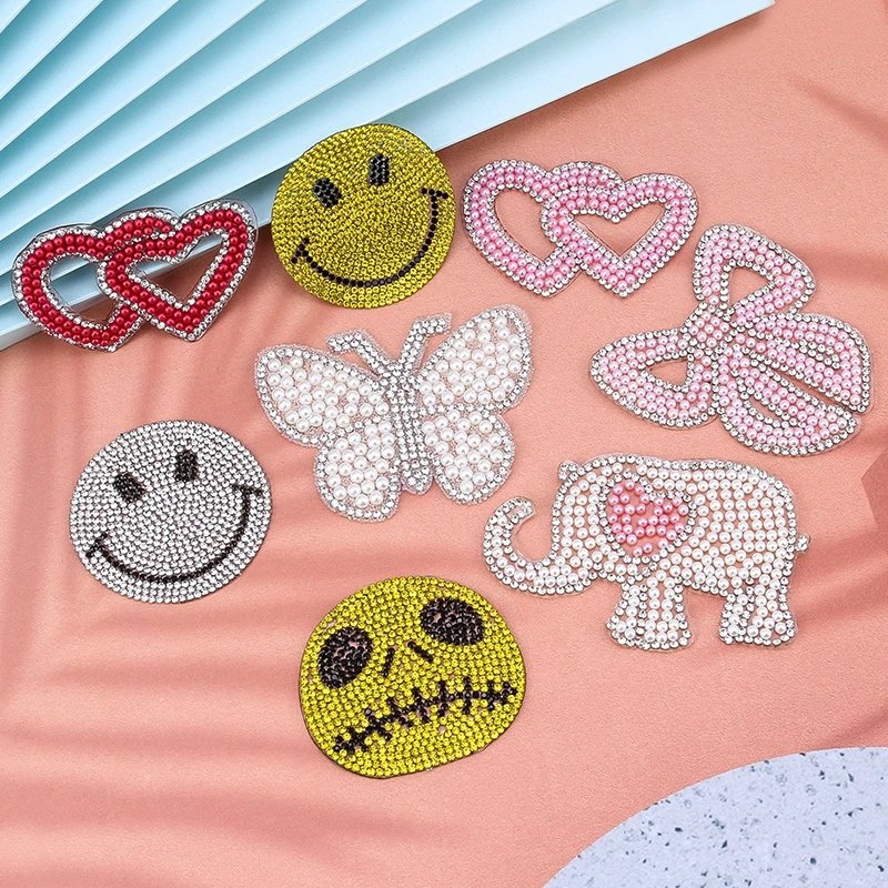 Sew On Stickers Applique 3D Star Acrylic Rhinestone For T-shirt Appliques Clothes Patches