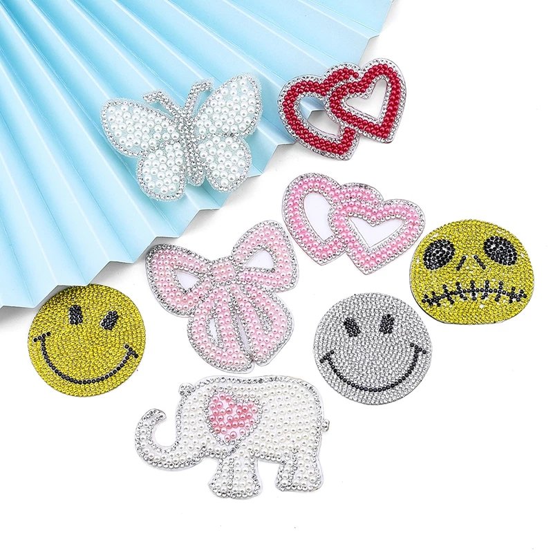 Sew On Stickers Applique 3D Star Acrylic Rhinestone For T-shirt Appliques Clothes Patches