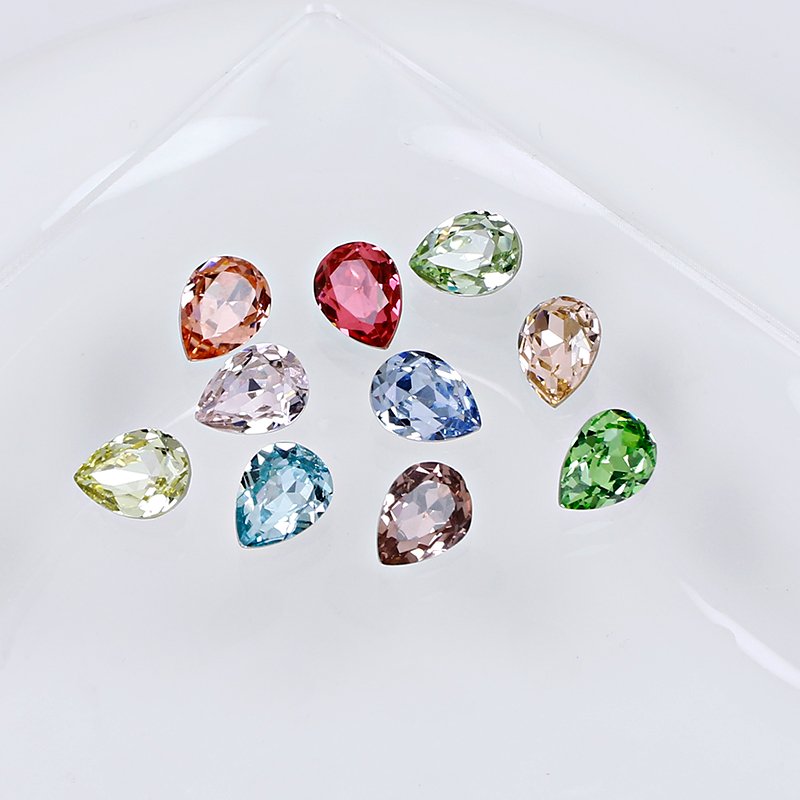 Dongzhou pear fancy stone pointed back k9 crystal wholesale rhinestone crystal beads for jewelry nails diy accessories