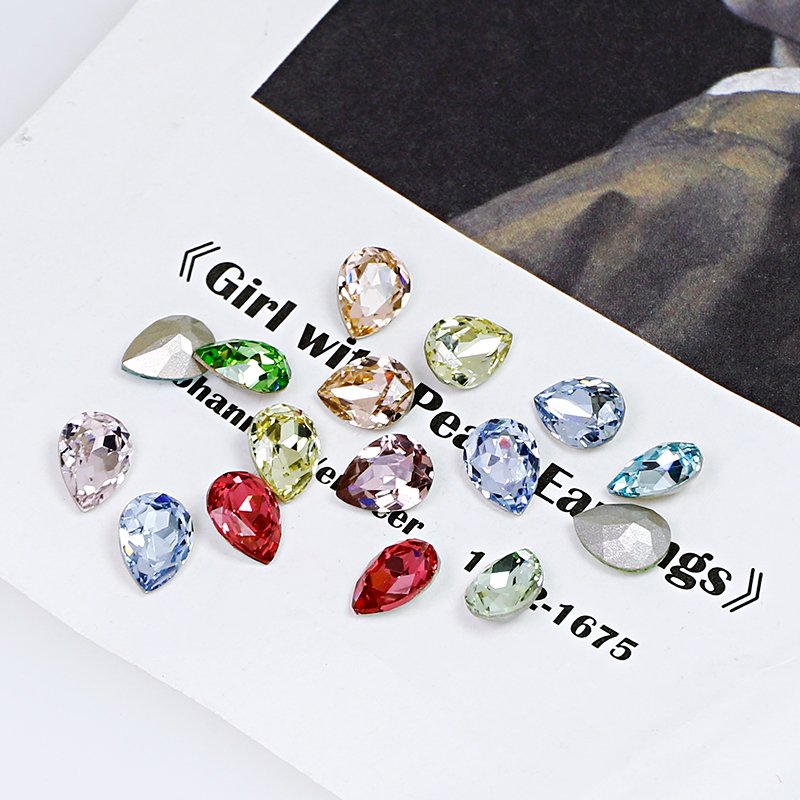 Dongzhou pear fancy stone pointed back k9 crystal wholesale rhinestone crystal beads for jewelry nails diy accessories