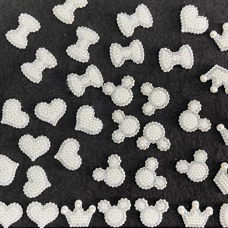 Color Pearl with rhinestone Letters Patch Alphabet Embroidered Applique diamond Rhinestone Colorful Letters iron on Patches