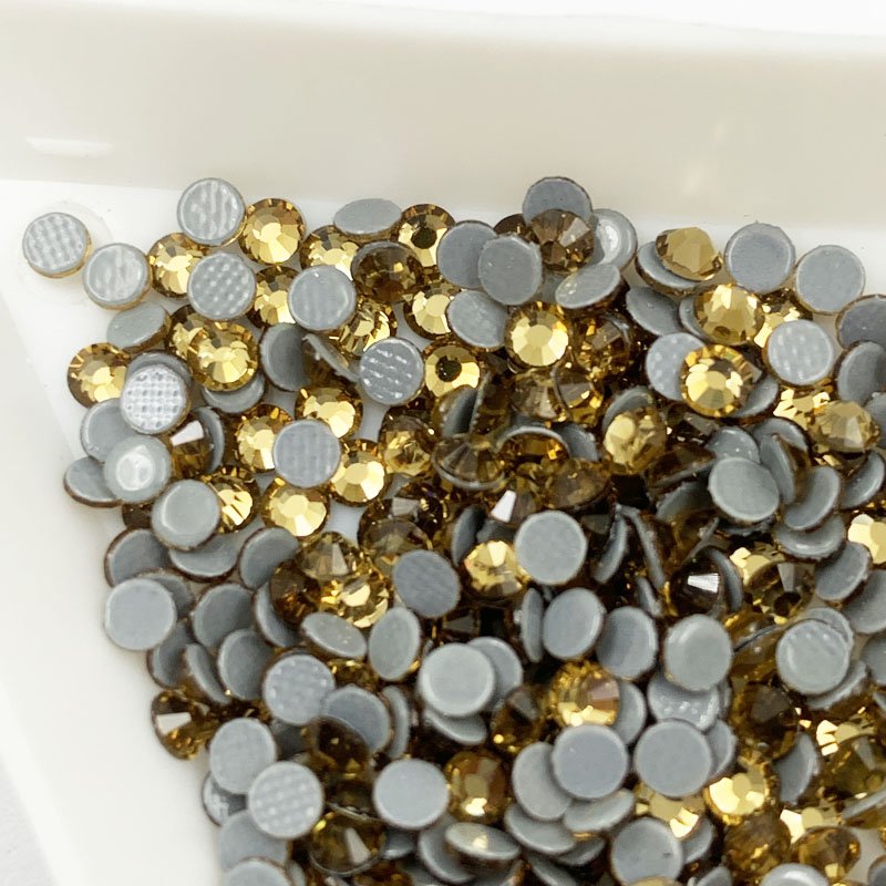 500 gross bulk package light colorado topaz SS10 Lt.C.Topaz iron on strass hot fix crystal rhinestones for wholesale