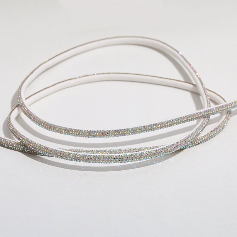 Custom Size Crystal Strip Rhinestone Rope For Shoes Fashion Rhinestone Cord Sandal Decoration