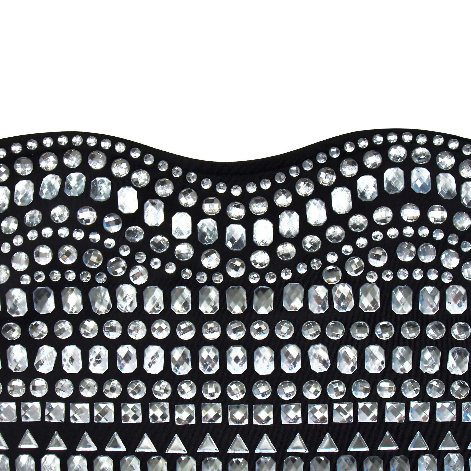 X54053 - modern sleeveless rhinestone bling halter sexy bodycon oversleeve party wear dresses for women