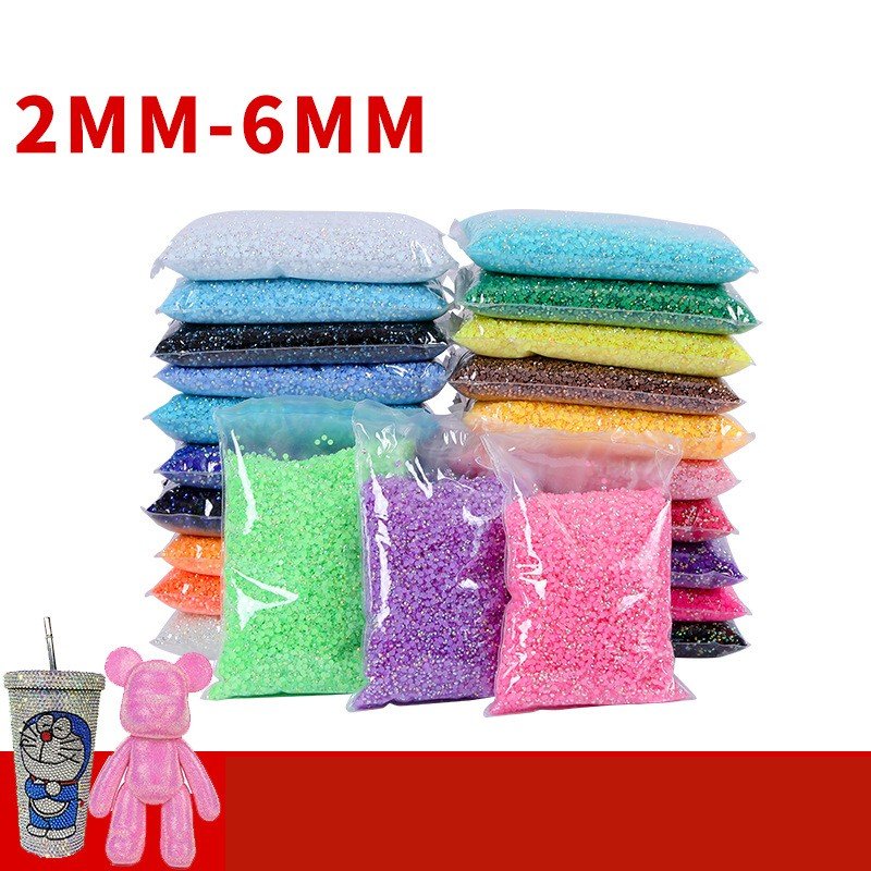 Wholesale of high-quality flat bottomed resin diamond nail polish diamond color DIY jelly AB 14 cut surface sticking rhinestone