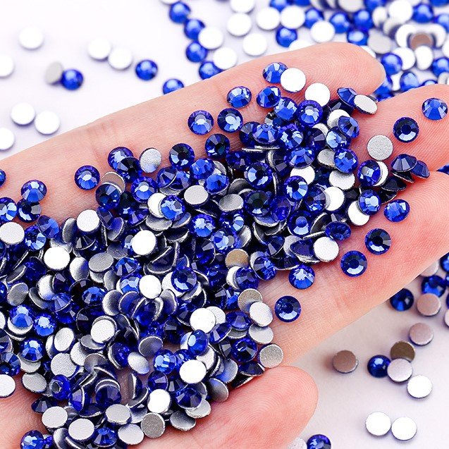 Top Quality SS4-SS40 Bulk Round Glass Crystals Non Hotfix Strass Flatback Rhinestone For Nail Garment Shoe Deco DIY Crafts