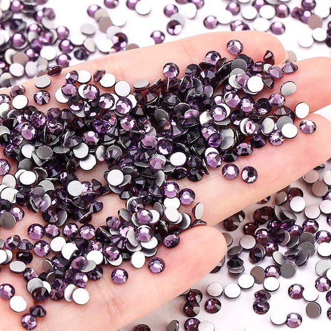 Top Quality SS4-SS40 Bulk Round Glass Crystals Non Hotfix Strass Flatback Rhinestone For Nail Garment Shoe Deco DIY Crafts