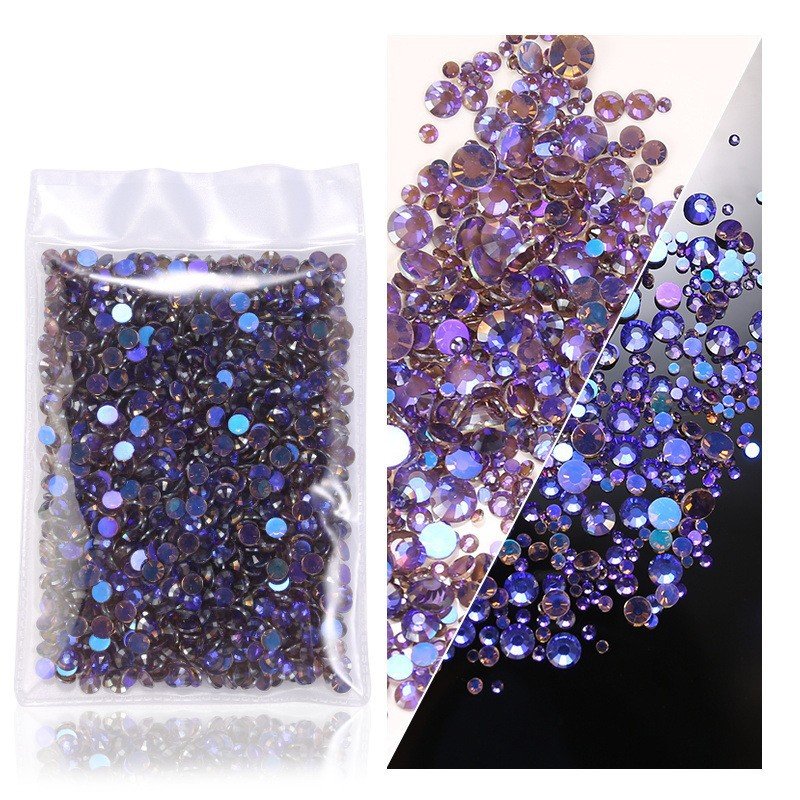 Top Quality SS4-SS40 Bulk Round Glass Crystals Non Hotfix Strass Flatback Rhinestone For Nail Garment Shoe Deco DIY Crafts