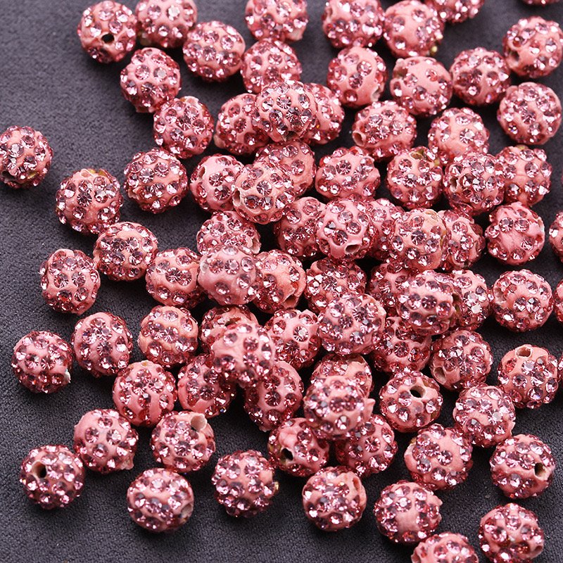 10mm clay ball straight hole loose bead jewelry accessories Bracelet separate diamond player beaded clothing accessories