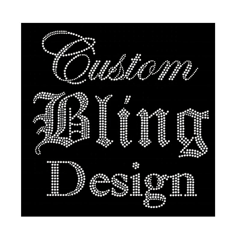 2024 New Customization Crystal Rhinestone Transfers Custom Logo Heat Transfer Designs for T-Shirts