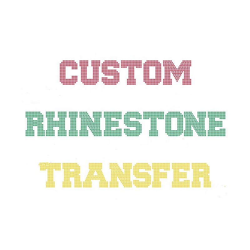 2024 New Customization Crystal Rhinestone Transfers Custom Logo Heat Transfer Designs for T-Shirts