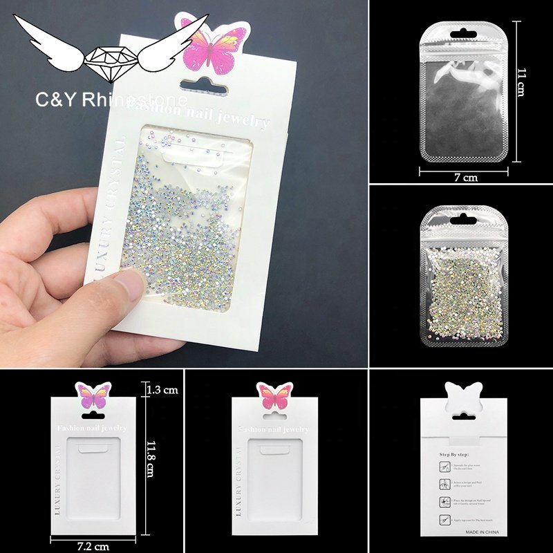 CY Silver Bottom Luxury Non Hotfix Flat Back Ab Rhinestone Crystal Stone