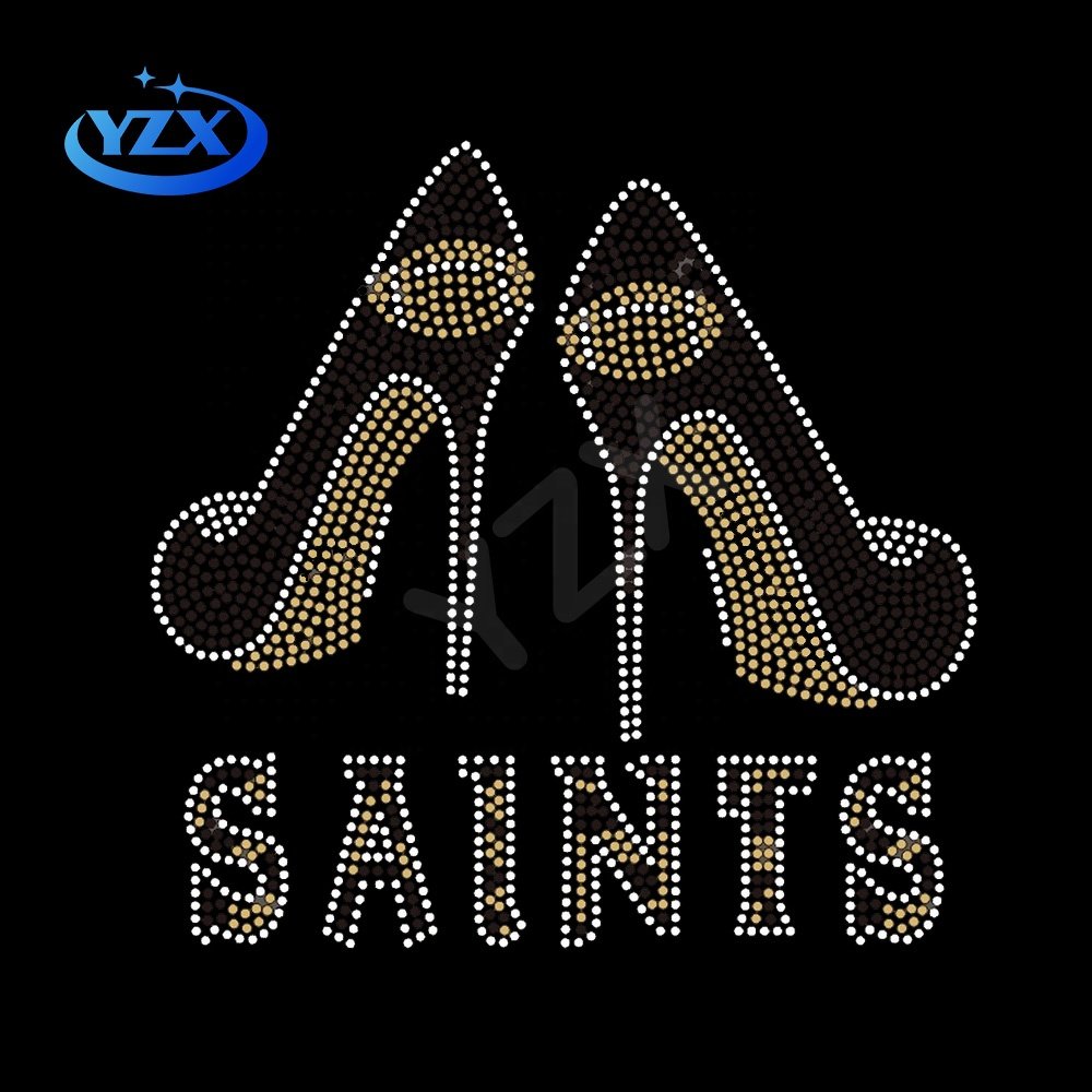 China Factory High Quality Hotfix Strass Motif Iron On Crystal Atlanta Falcons Rhinestone Transfer for clothing
