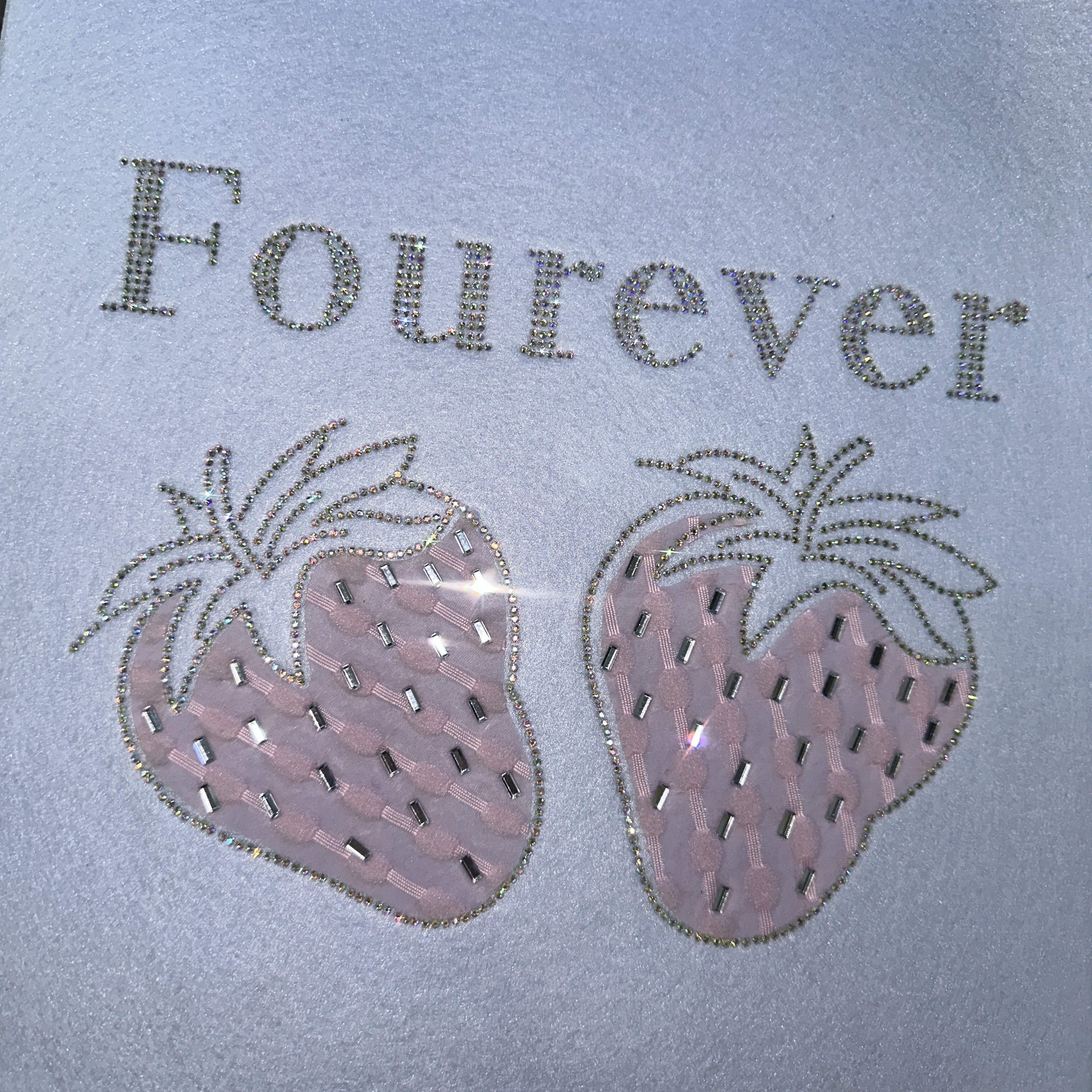 Hot Sale Custom Cute Bling Heat Transfer Rhinestone For Garment Or Bag Printed Own Brand Logo