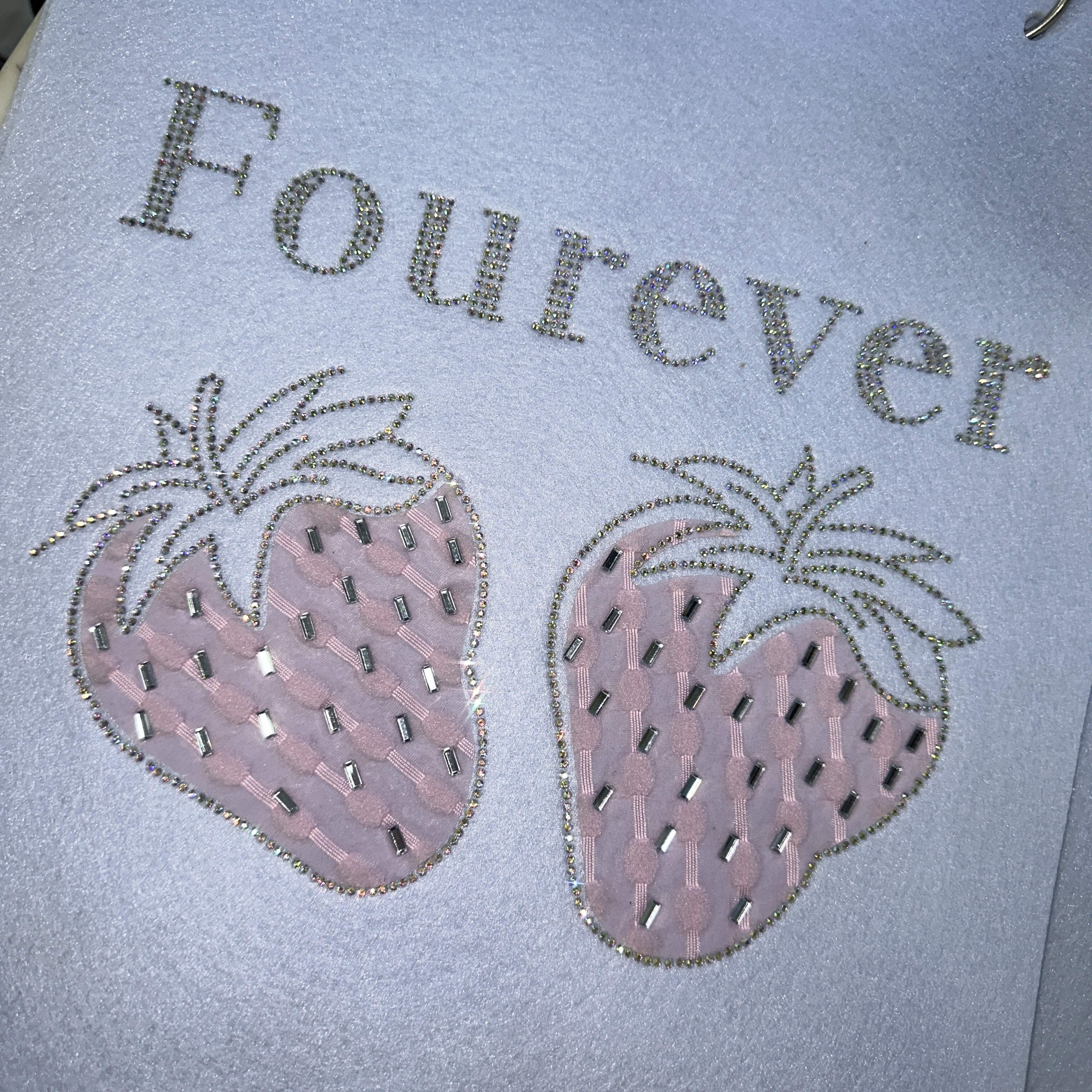 Hot Sale Custom Cute Bling Heat Transfer Rhinestone For Garment Or Bag Printed Own Brand Logo