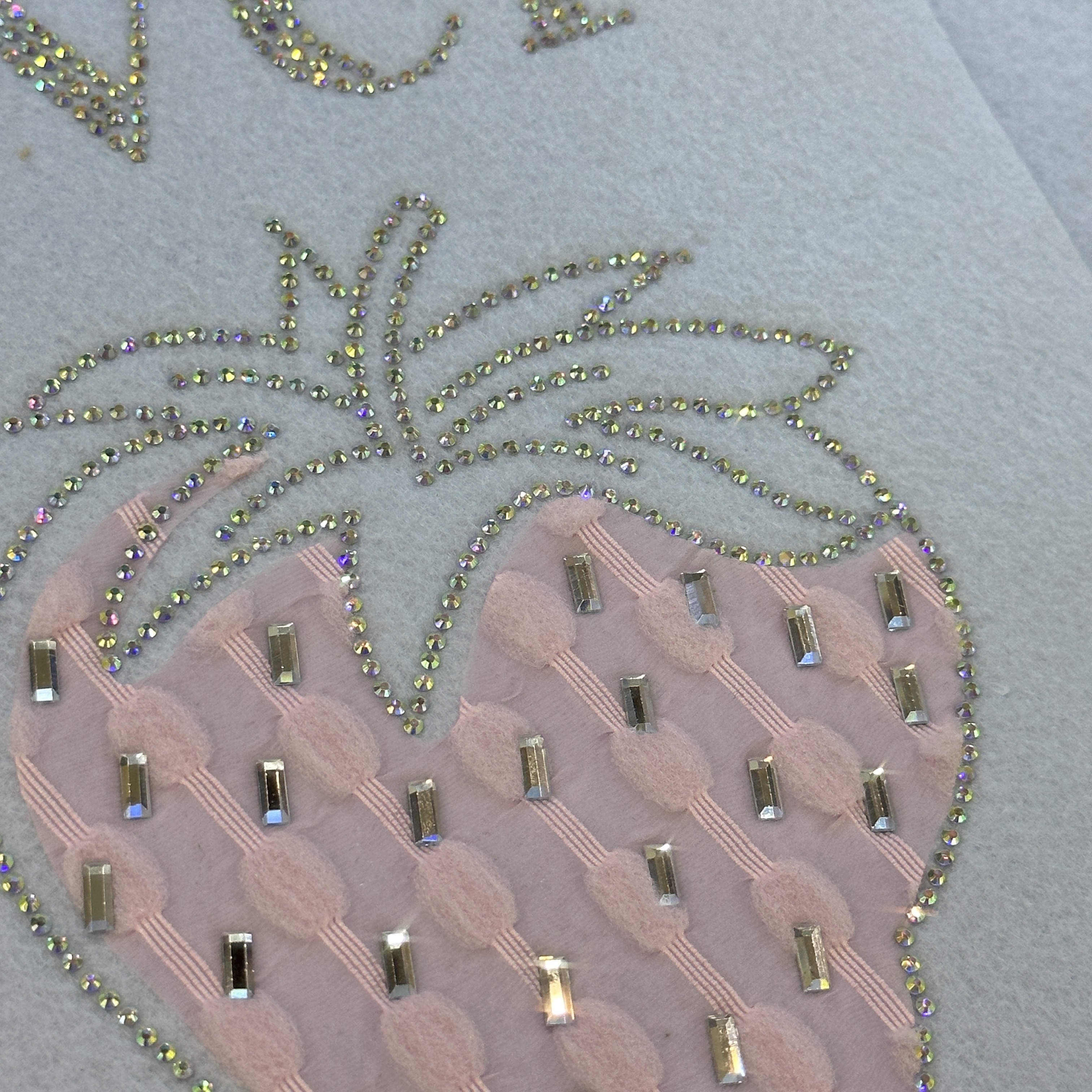 Hot Sale Custom Cute Bling Heat Transfer Rhinestone For Garment Or Bag Printed Own Brand Logo
