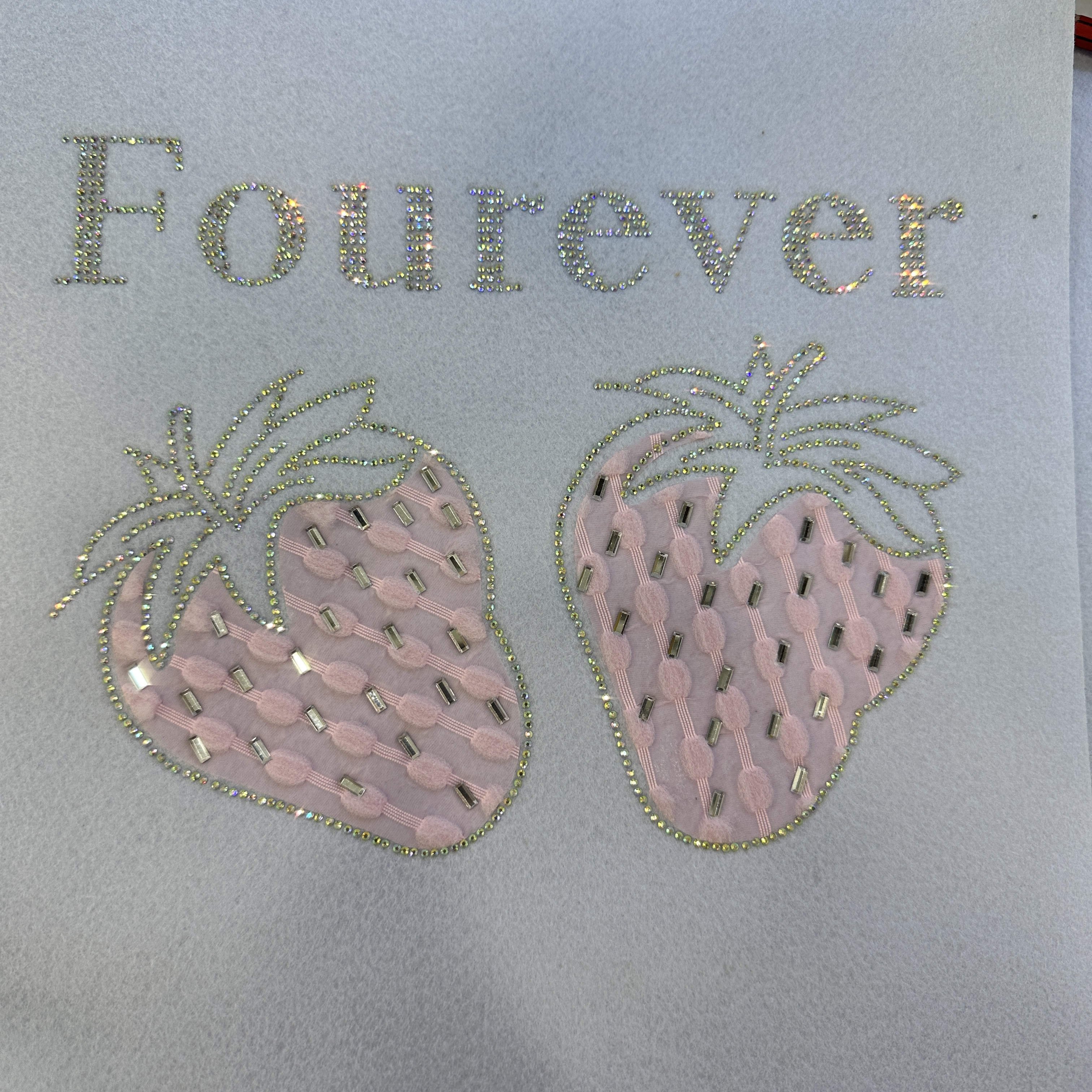 Hot Sale Custom Cute Bling Heat Transfer Rhinestone For Garment Or Bag Printed Own Brand Logo