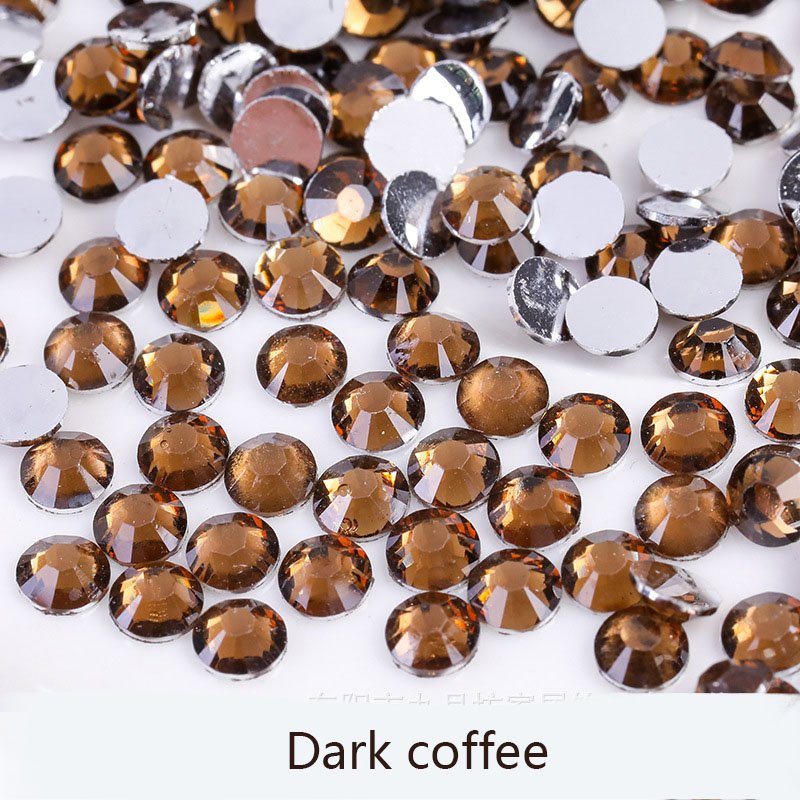 Crystal Clear Non Hotfix Foiled Back Plastic Color Resin Rhinestone Lan Guang Hot Sale 3mm 4mm 5mm 6mm Customized 1 Bag