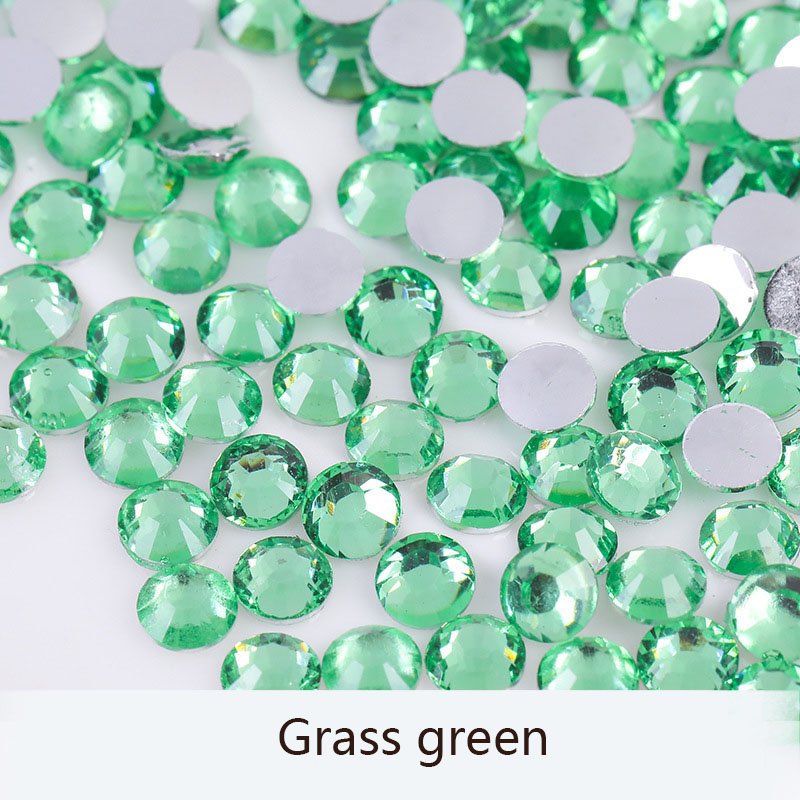 Crystal Clear Non Hotfix Foiled Back Plastic Color Resin Rhinestone Lan Guang Hot Sale 3mm 4mm 5mm 6mm Customized 1 Bag