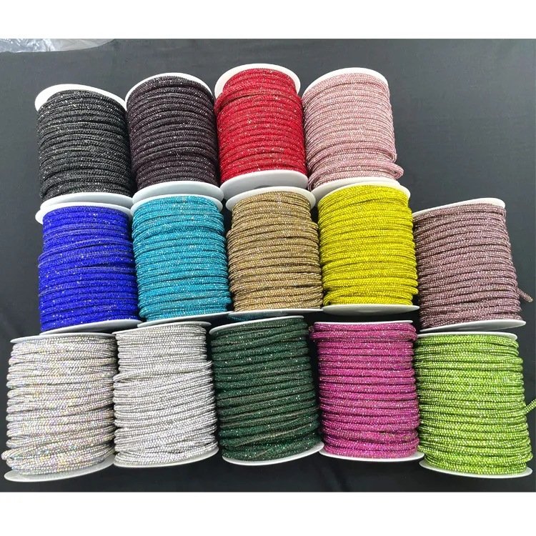 Wholesale Hot Selling Crystal Rhinestone Rope Rhinestone Adhesive Rope Trimming For Hoodies Crystal Rhinestone Cord