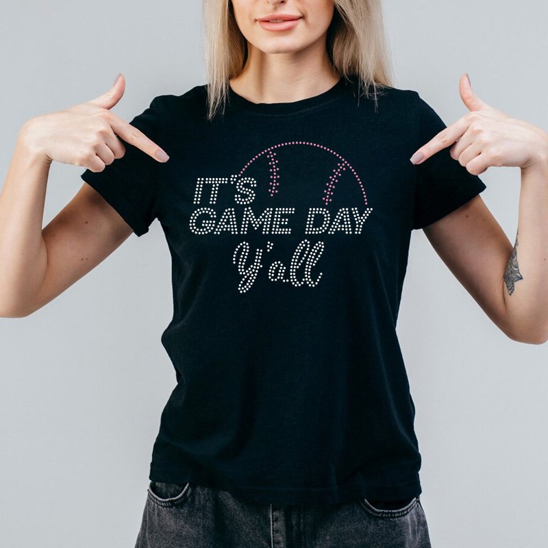 rhinestone bling designs t-shirt women wholesale