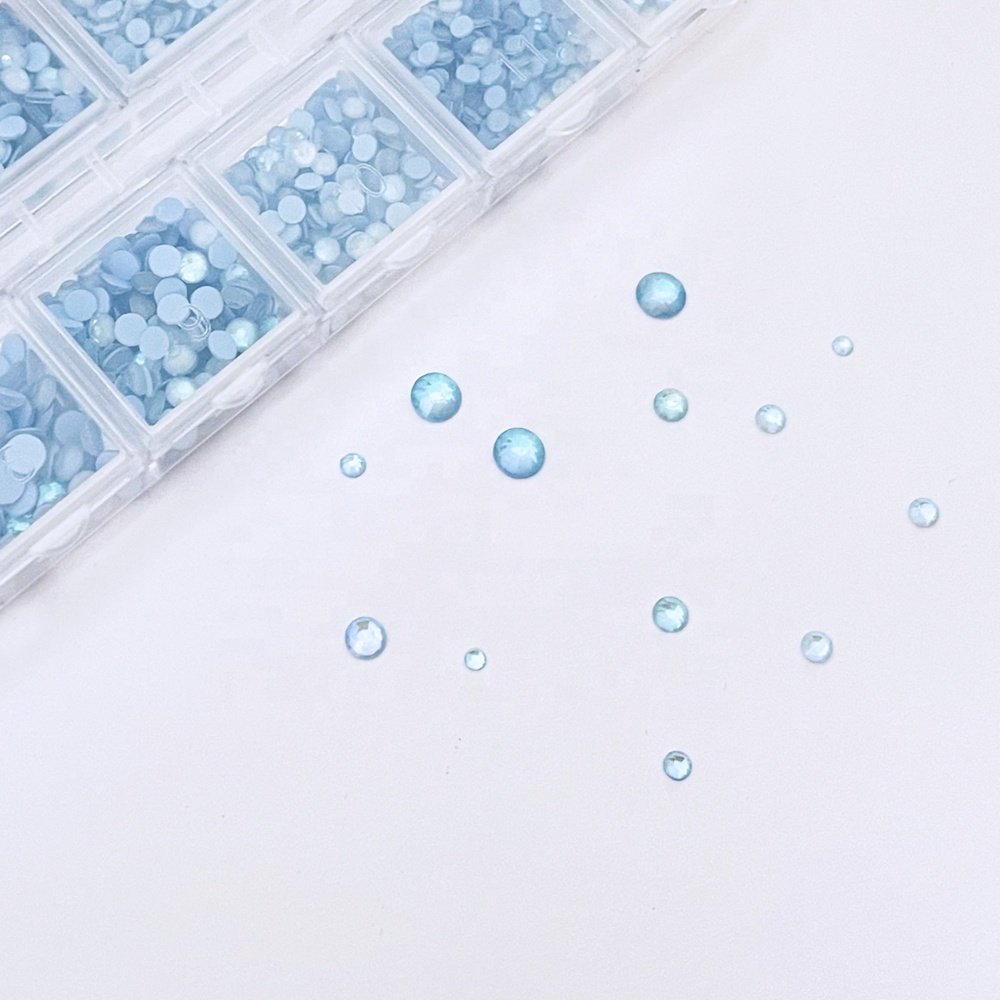 Yantuo Wholesale neon color 12 grid rhinestone Box ss6-ss20 Mix Size Rhinestones For Nails,Cups