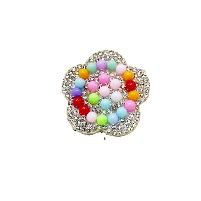 New color pearl cherry rhinestone non-woven gule sew on pineapple patches DIY children case decorative