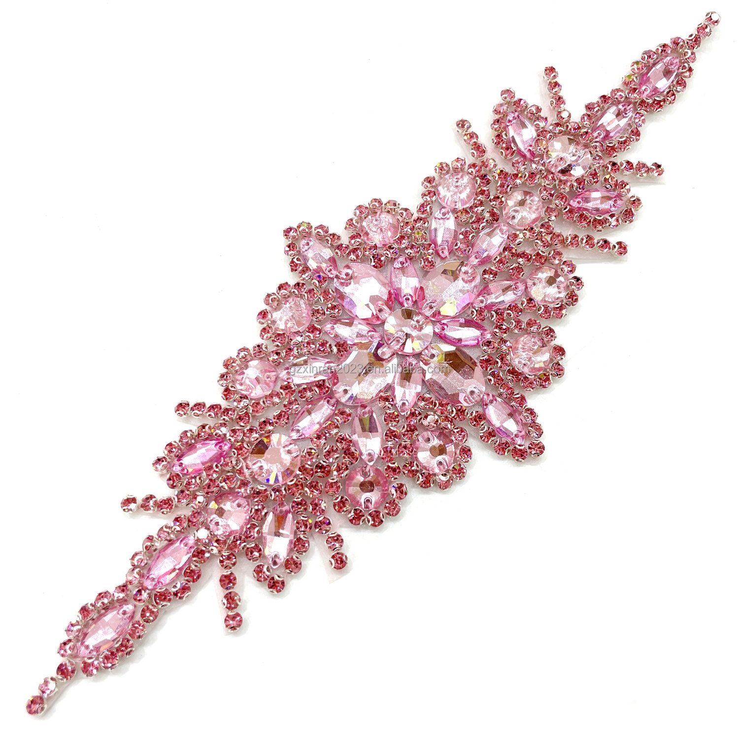 PE001 wholesale custom crystal rhinestone appliques for dress