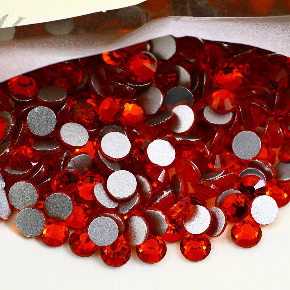 Dongzhou top quality Light siam non hotfix glass rhinestones wholesale lead-free crystal stone beads for garment diy accessories