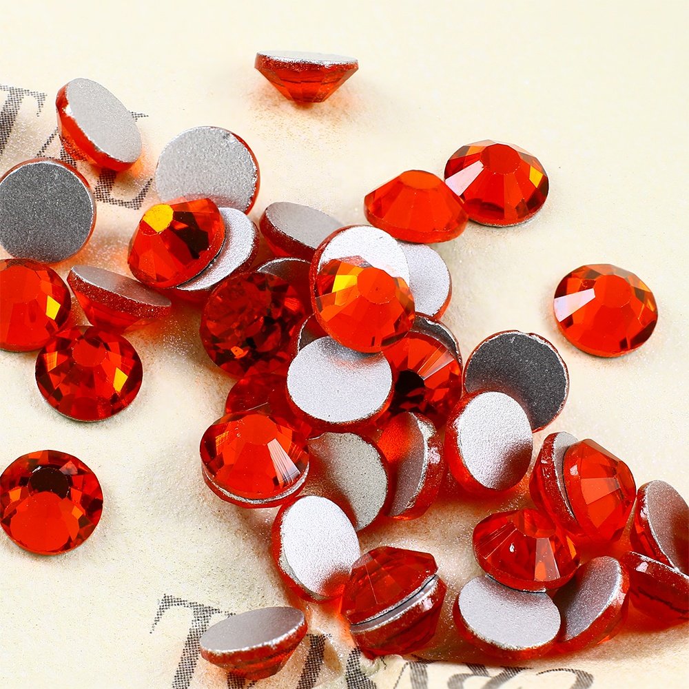 Dongzhou top quality Light siam non hotfix glass rhinestones wholesale lead-free crystal stone beads for garment diy accessories