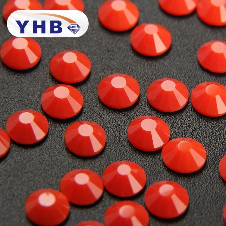 YHB Factory Direct Sale 142 Coral Hotfix Flatback Loose Shining Crystal Red Rhinestones For Dress Blouse Shirt