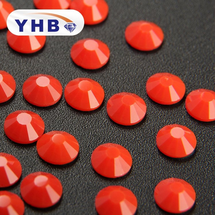 YHB Factory Direct Sale 142 Coral Hotfix Flatback Loose Shining Crystal Red Rhinestones For Dress Blouse Shirt