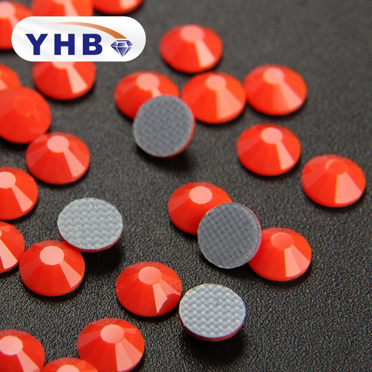 YHB Factory Direct Sale 142 Coral Hotfix Flatback Loose Shining Crystal Red Rhinestones For Dress Blouse Shirt