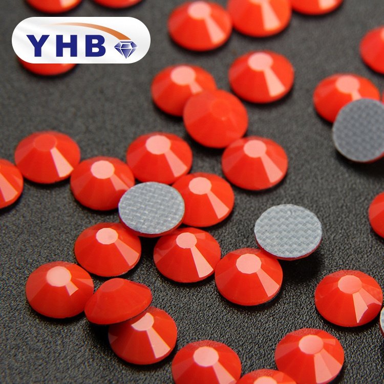 YHB Factory Direct Sale 142 Coral Hotfix Flatback Loose Shining Crystal Red Rhinestones For Dress Blouse Shirt