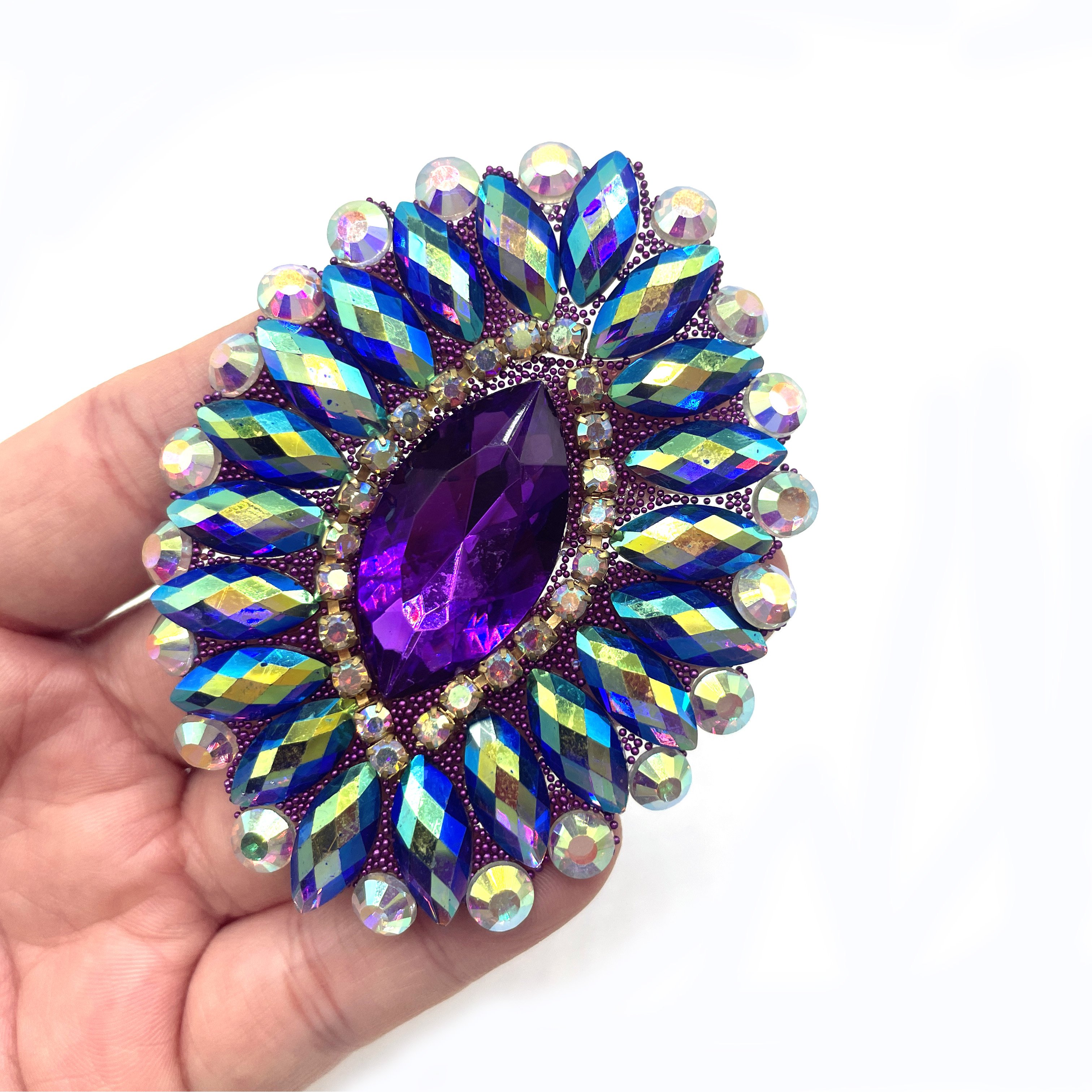 Fuban Factory Direct Gel back multicolor resin rhinestone appliques iron on rhinestone patches for carnival dance costumes