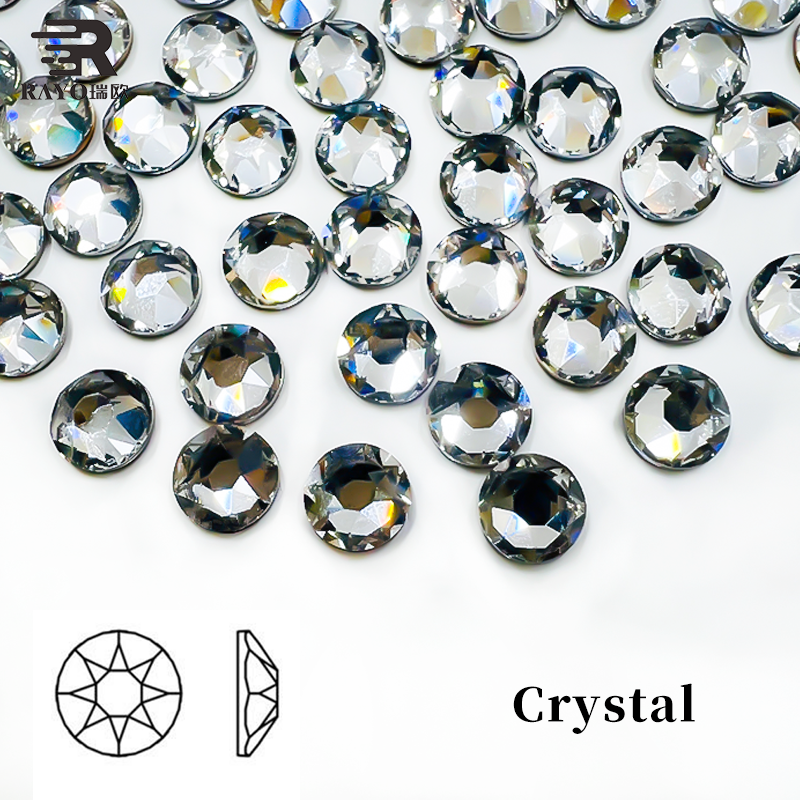 2088 Hotfix Rhinestone 16 Cutting Facets Flatback Crystal Glass For Customized Transfer Hoodies Shoes Bags DIY Crafts Projects