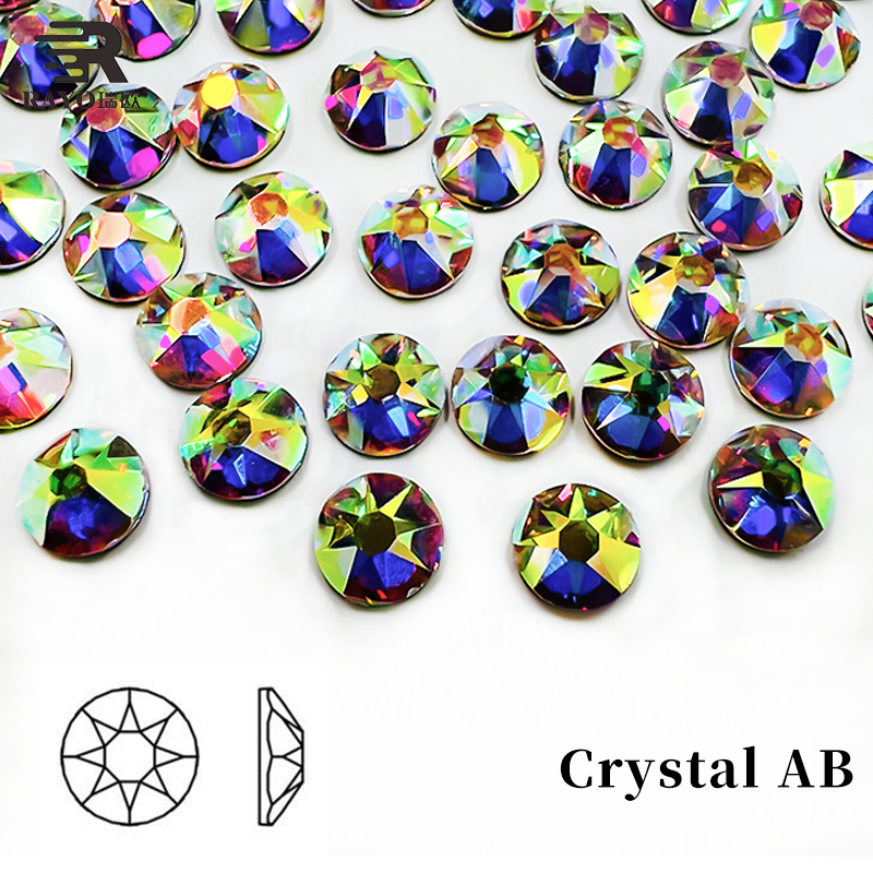 2088 Hotfix Rhinestone 16 Cutting Facets Flatback Crystal Glass For Customized Transfer Hoodies Shoes Bags DIY Crafts Projects