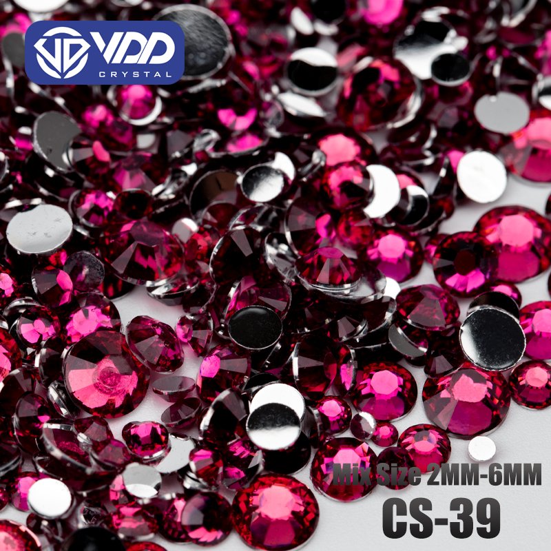 VDD CS-39 30g Mix Size 2-6mm Multicolor Resin Rhinestone Crystal Flatback Stones For DIY Crafts Nail Art Decoration CS-Series