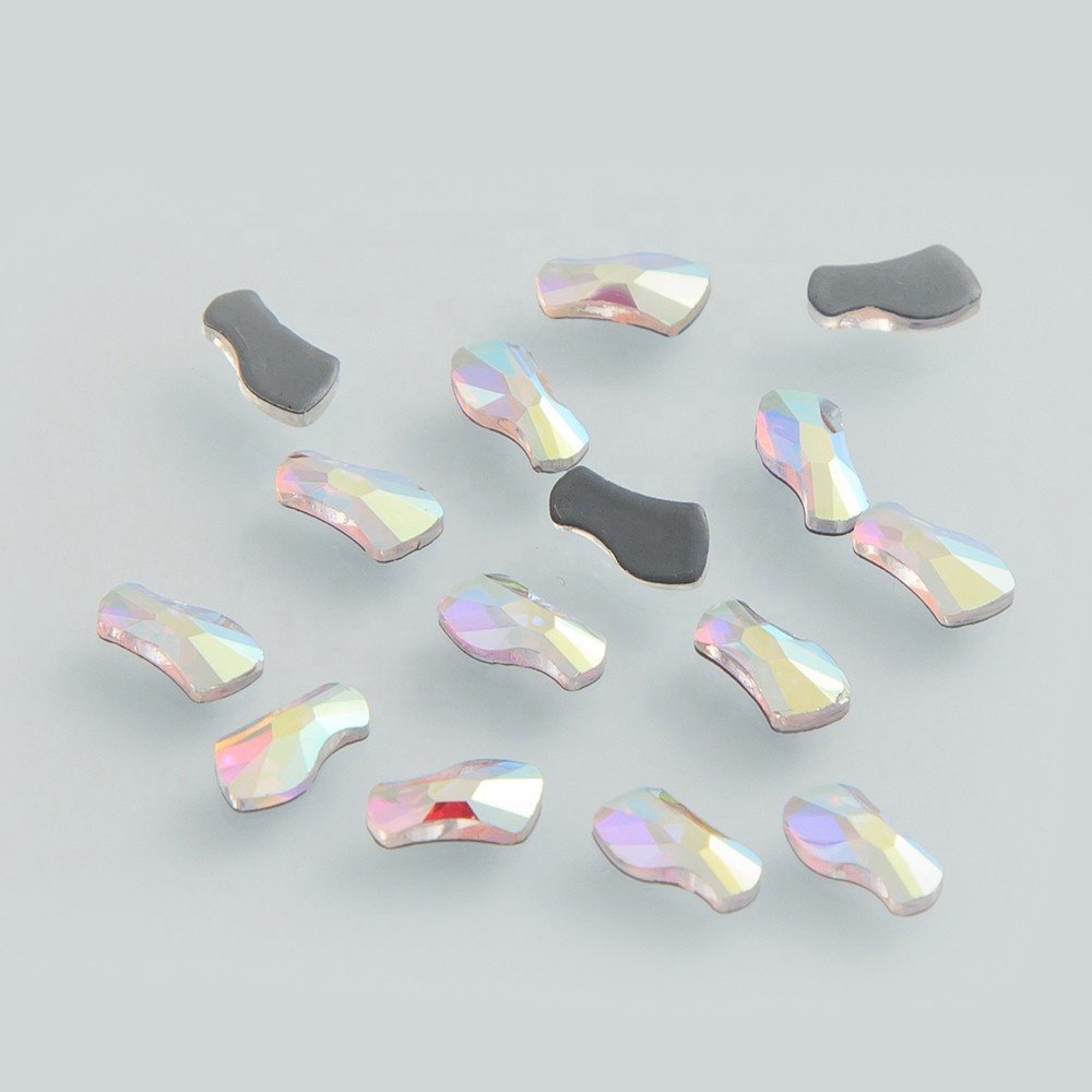 Factory Sale Of Glue Back Fancy Marquise Star Moon Drop Flower Crystal AB Hot Fix Rhinestones Bulk for Garment