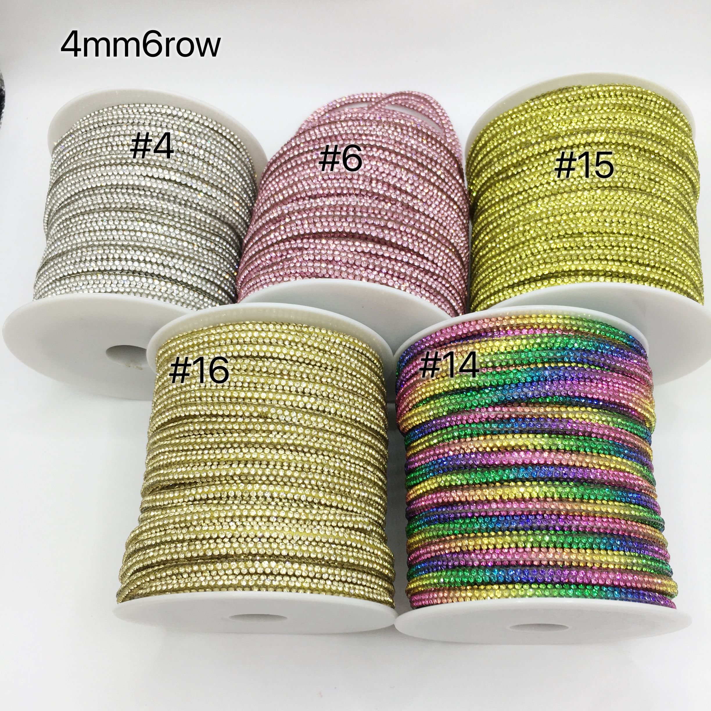SINRONG bling bling wire cutting rope crystal rhinestone tube rope for decoration diy Rhinestone rope Clothing hats shoes