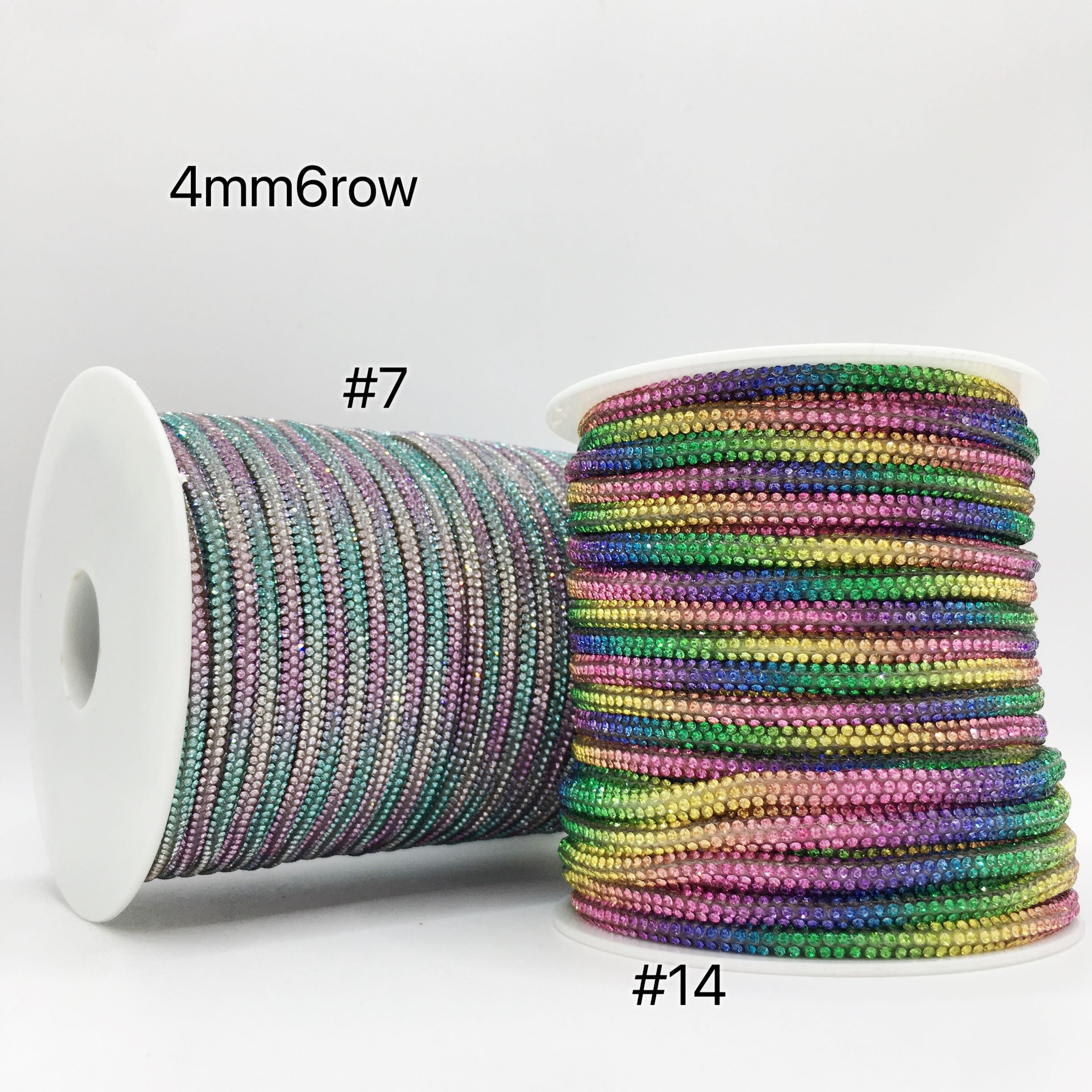 SINRONG bling bling wire cutting rope crystal rhinestone tube rope for decoration diy Rhinestone rope Clothing hats shoes