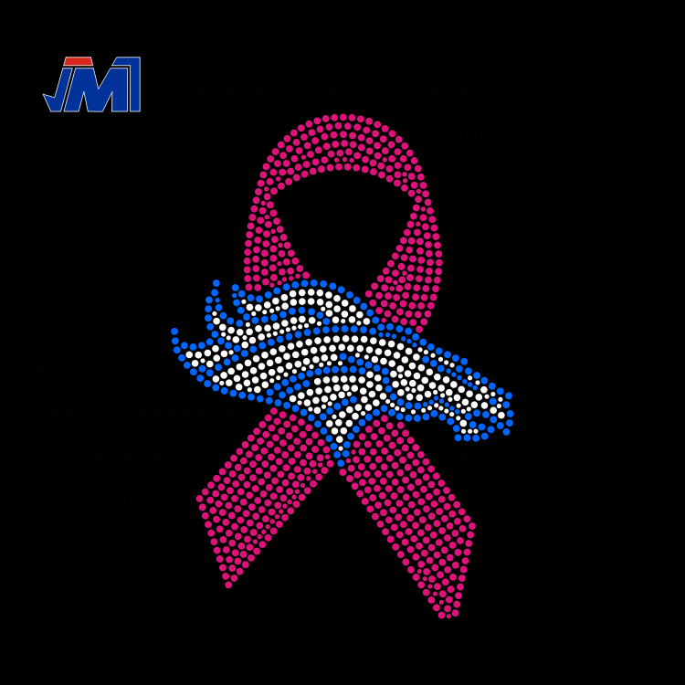 Women Fashionable Breast Cancer rhinestone transfer