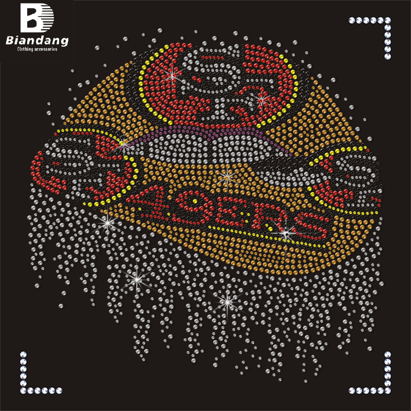 San Francisco 49ers Rhinestones Bling Transfer Lip Bling Rhinestone Custom Transfers Sheets