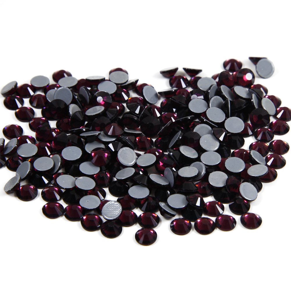 High Quality ss16 Purple Amethyst Hot Fix Strass Iron On Gymnastics Rhinestone For Diy decoration