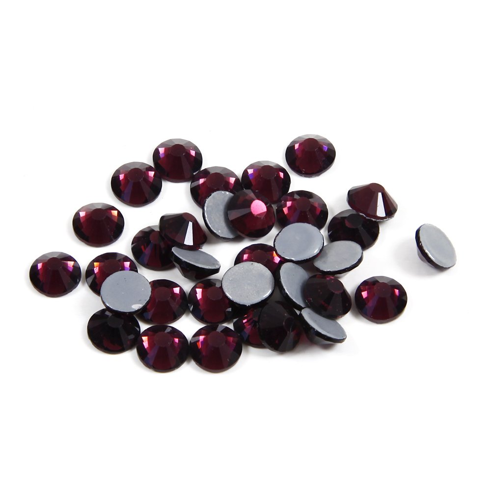 High Quality ss16 Purple Amethyst Hot Fix Strass Iron On Gymnastics Rhinestone For Diy decoration