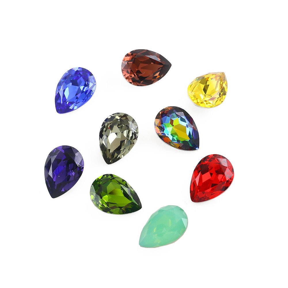 Waterdrop glass rhinestone pointback K9 fancy stone wholesale lead-free crystal beads for jewelry pendant diy accessories