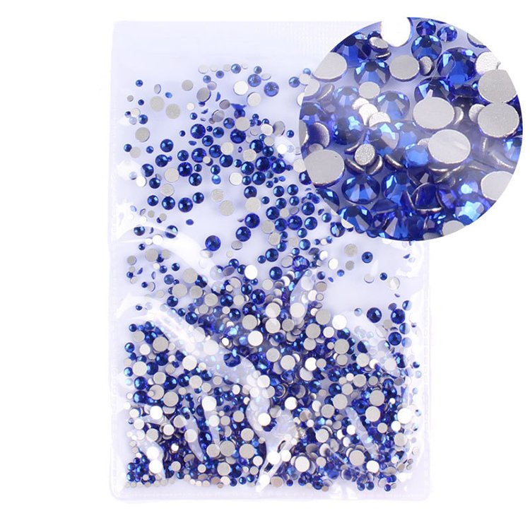 High Quality Non Hotfix Crystal Rhinestone, Mix Sizes SS4-SS20 Glass Rhinestones Flatback Gemstones for Crafts Nail Decoration