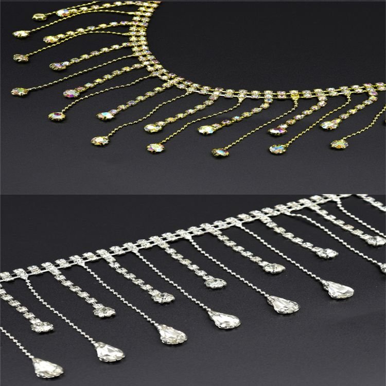 Top Sales Silver round Crystal Rhinestone Trimming 2mm 4mm 5mm Size 100% Good Feedback for Garment Decoration